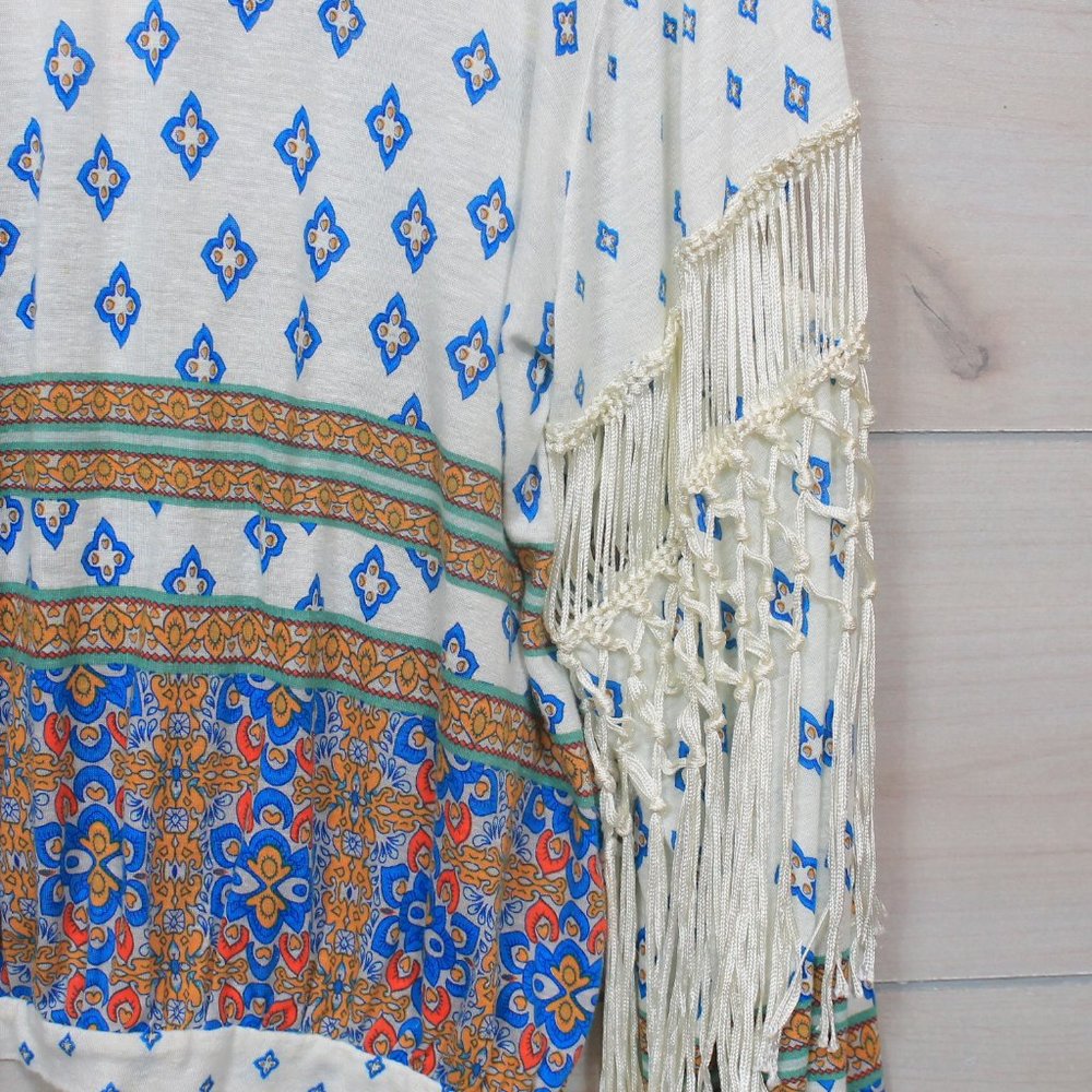 Free People Fringe Macra Maze Me Boho Blouse - Picture 7 of 8